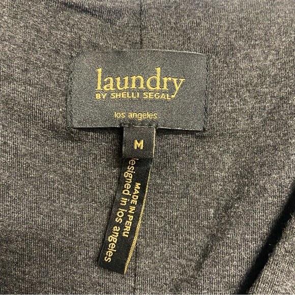 Laundry by Shelli Segal Ruched Fitted Long Sleeve Knit Dress Size M Gray Bodycon - Picture 7 of 8